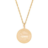 Worth Your Weight In Gold - 14k Gold 1983 Stag Coin Necklace