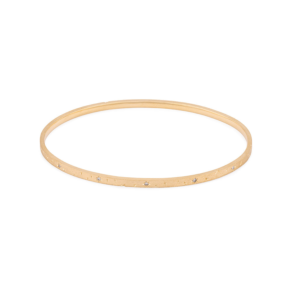 Stars in the Sky Lab-Grown Diamond Bangle - 14k Gold