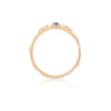 Sun, Moon & Stars Ring - 14k Polished Gold Tanzanite Ring