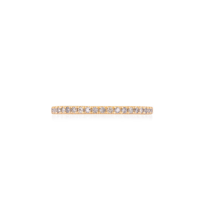 Today Grey Diamond Eternity Ring - 14k Polished Gold Half Eternity Grey Diamond Ring