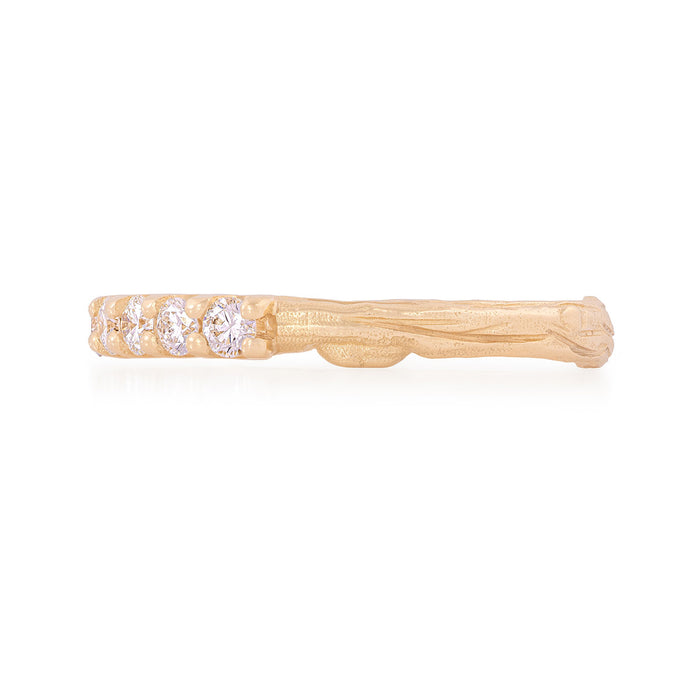 On-body shot of My Forever Classic Diamond Eternity Ring - 14k Gold Twig Band