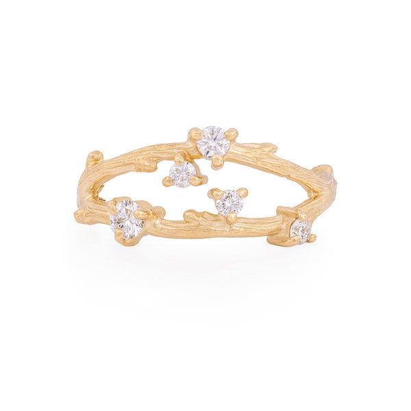 Whispered Dreams Lab-Grown Diamond Double Cluster Ring - 14K Gold