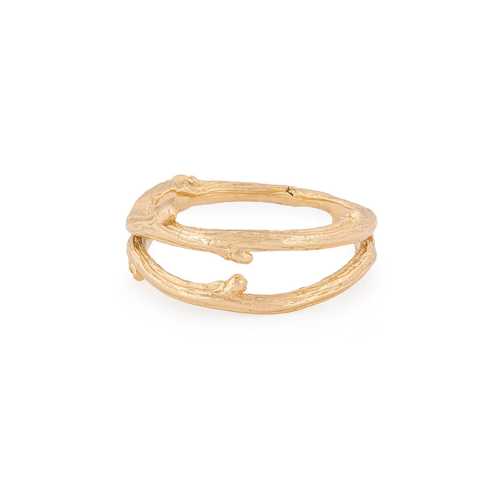 You & Me Hawthorn Double Twig Ring - 14k Gold