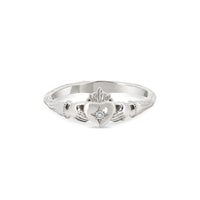 Thumbnail of Claddagh North Star Diamond Gold Ring - 14k White Gold