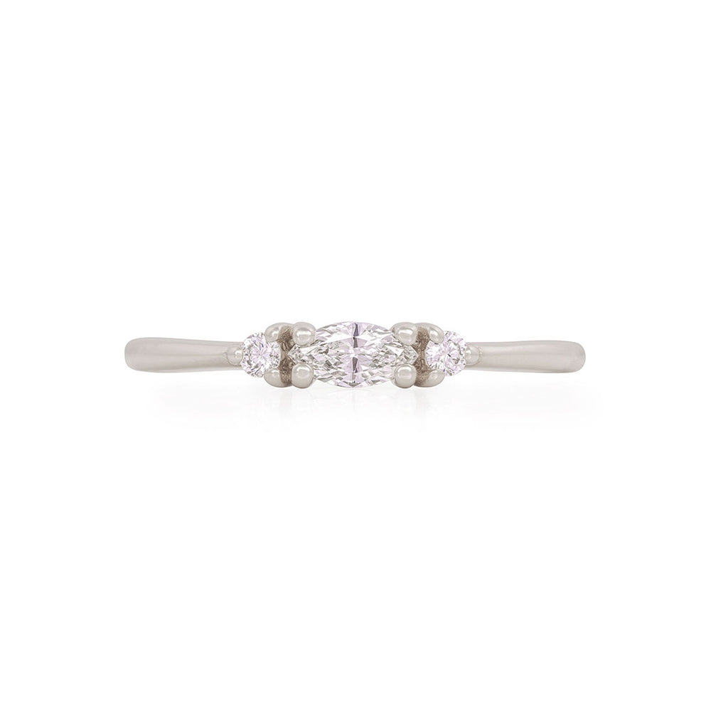 Daydreamer Ring - 14k Polished White Gold Marquise Lab Grown Diamond Ring