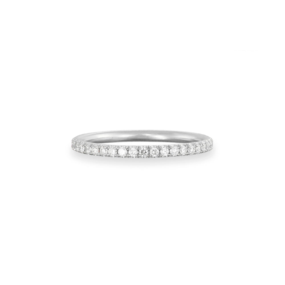 Today Classic Diamond Eternity Ring - 14k Polished White Gold Half Eternity Classic Diamond Ring