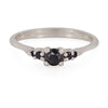 Evermore 0.25ct Black Diamond Engagement Ring - 14k White Gold Polished Band