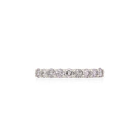 My Forever Grey Diamond Eternity Ring - 14k White Gold Twig Band