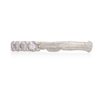 On-body shot of My Forever Grey Diamond Eternity Ring - 14k White Gold Twig Band