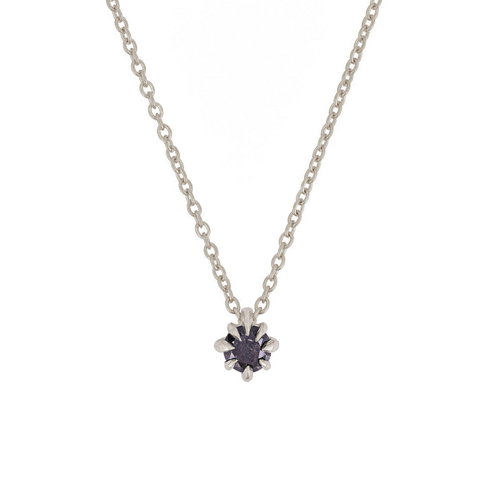 Always & Forever Black Diamond Necklace - 14k White Gold Necklace