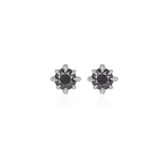 Always & Forever Black Diamond Stud Earrings - 14k White Gold Stud Earrings