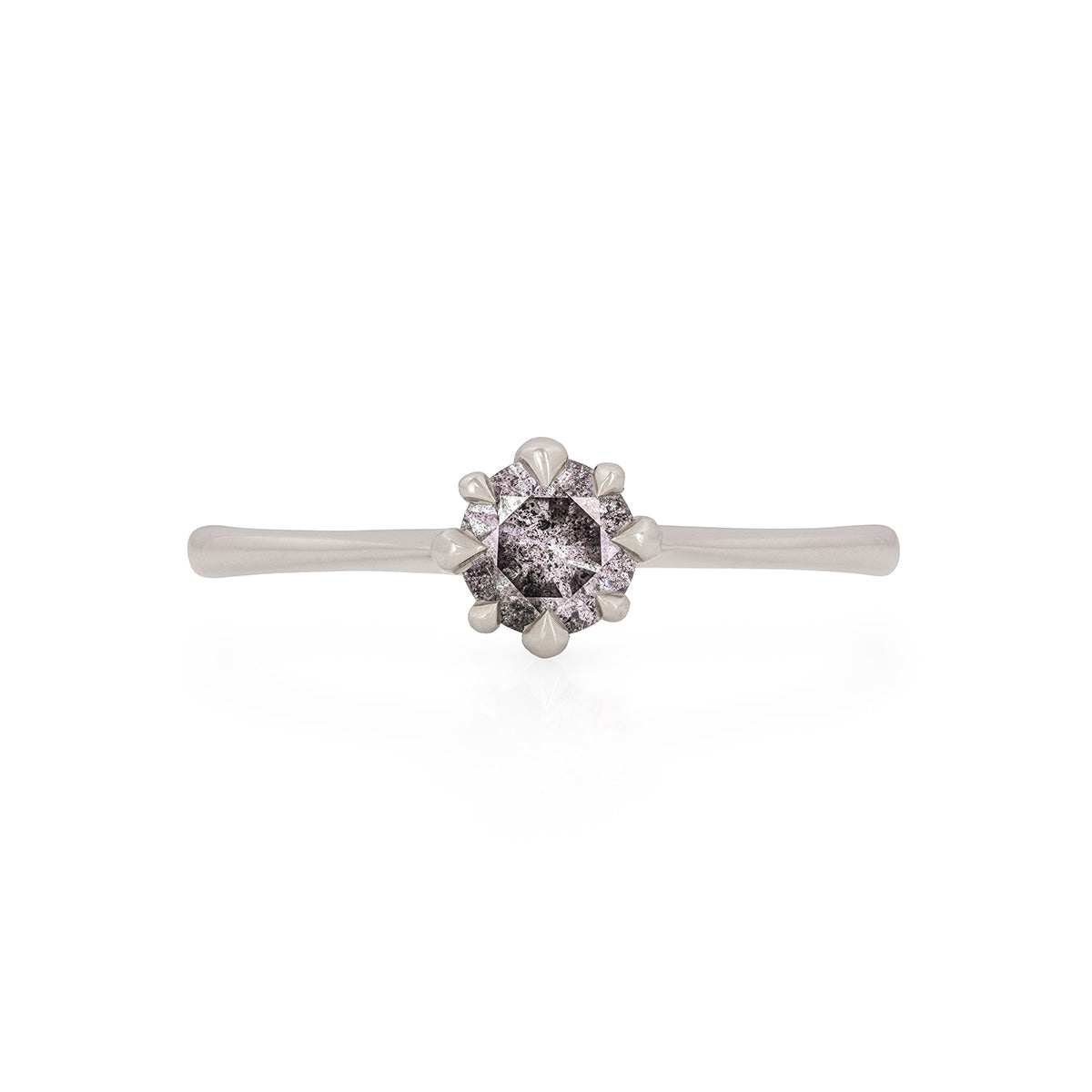 Forever 0.5ct Grey Diamond Engagement Ring White Gold Chupi