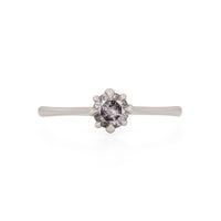 Forever 0.5ct Grey Diamond Engagement Ring - 14k White Gold Polished Band