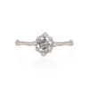 Forever 1ct Grey Diamond Engagement Ring - 14k White Gold Twig Band