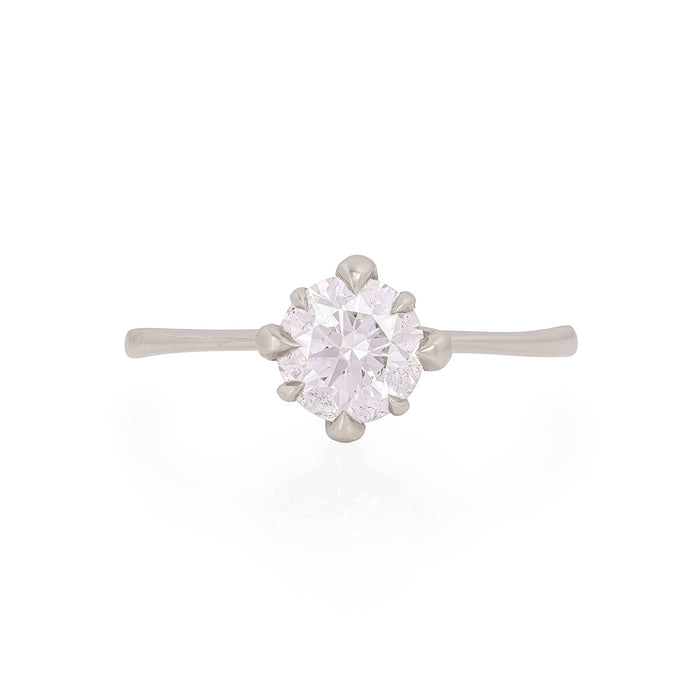 Forever 1ct Lab-Grown Diamond Engagement Ring - 14k White Gold Polished Band