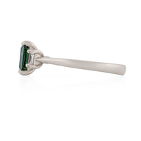 On-body shot of Hero 1ct Green Tourmaline Ring - 14k White  Gold