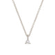 Front view of the Lucky Star Birthstone Necklace in 14k white gold, featuring a Prasiolite birthstone set in a star pendant.