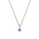 Front view of the Lucky Star Birthstone Necklace in 14k white gold, featuring a Tanzanite birthstone set in a star pendant (Note: Image mismatch with product title).