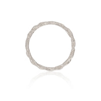 On-body shot of Never Forget Twine Promise Ring - 14k White Gold Ring