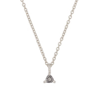 One in a Trillion Solitaire Grey Diamond Necklace - 14k White Gold