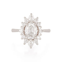 Queen of Hope 2.7ct Lab-Diamond Engagement Ring - 14k White Gold
