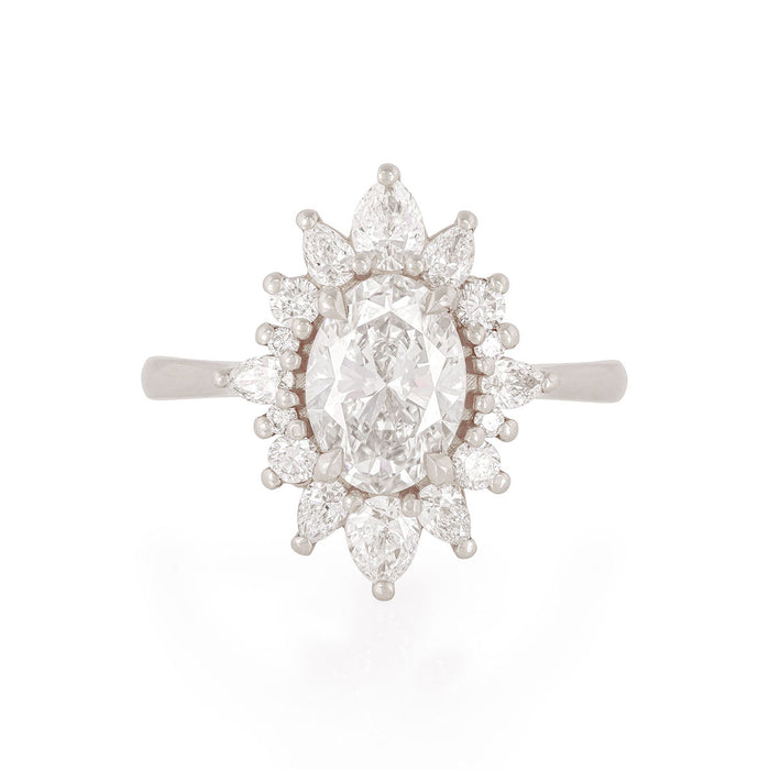 Queen of Hope Lab-Diamond Engagement Ring - 14k White Gold
