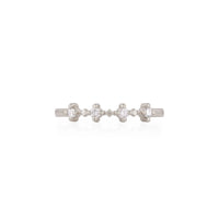 Stars in the Sky Four Diamond Eternity Ring - 14k White Gold Polished Band