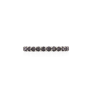 My Tomorrow Black Diamond Eternity Ring - 14k White Gold Polished Band
