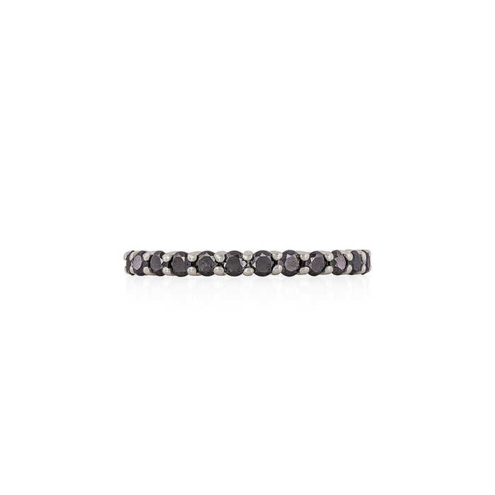 My Tomorrow Black Diamond Eternity Ring - 14k White Gold Polished Band