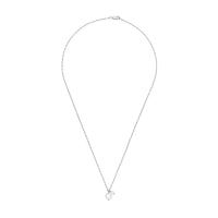 On-body shot of Raindrop Pearl Necklace - 14k White Gold Pearl Necklace