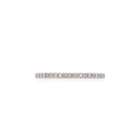 Today Grey Diamond Eternity Ring - 14k Polished White Gold Half Eternity Grey Diamond Ring