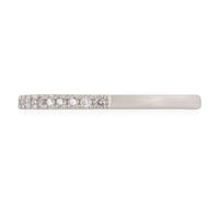 On-body shot of Today Grey Diamond Eternity Ring - 14k Polished White Gold Half Eternity Grey Diamond Ring