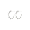 Thumbnail of Whispered Dreams Lab-Grown Diamond Hoop Earrings - 14k White Gold
