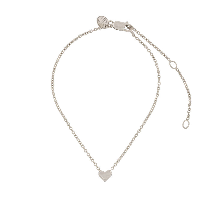 On-body shot of You are My Heart  Bracelet - 14k White Gold