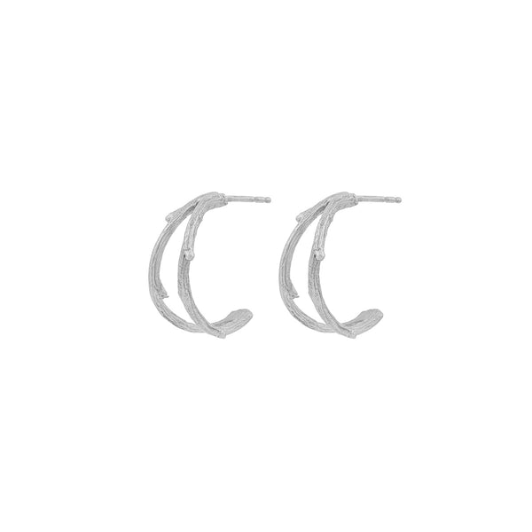 You Me Hawthorn 14k White Gold Hoop Earrings Chupi