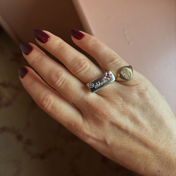 Alternative view of Chupi x Aoife McNamara - Abhaile Sterling Silver and Pink Tourmaline Ring