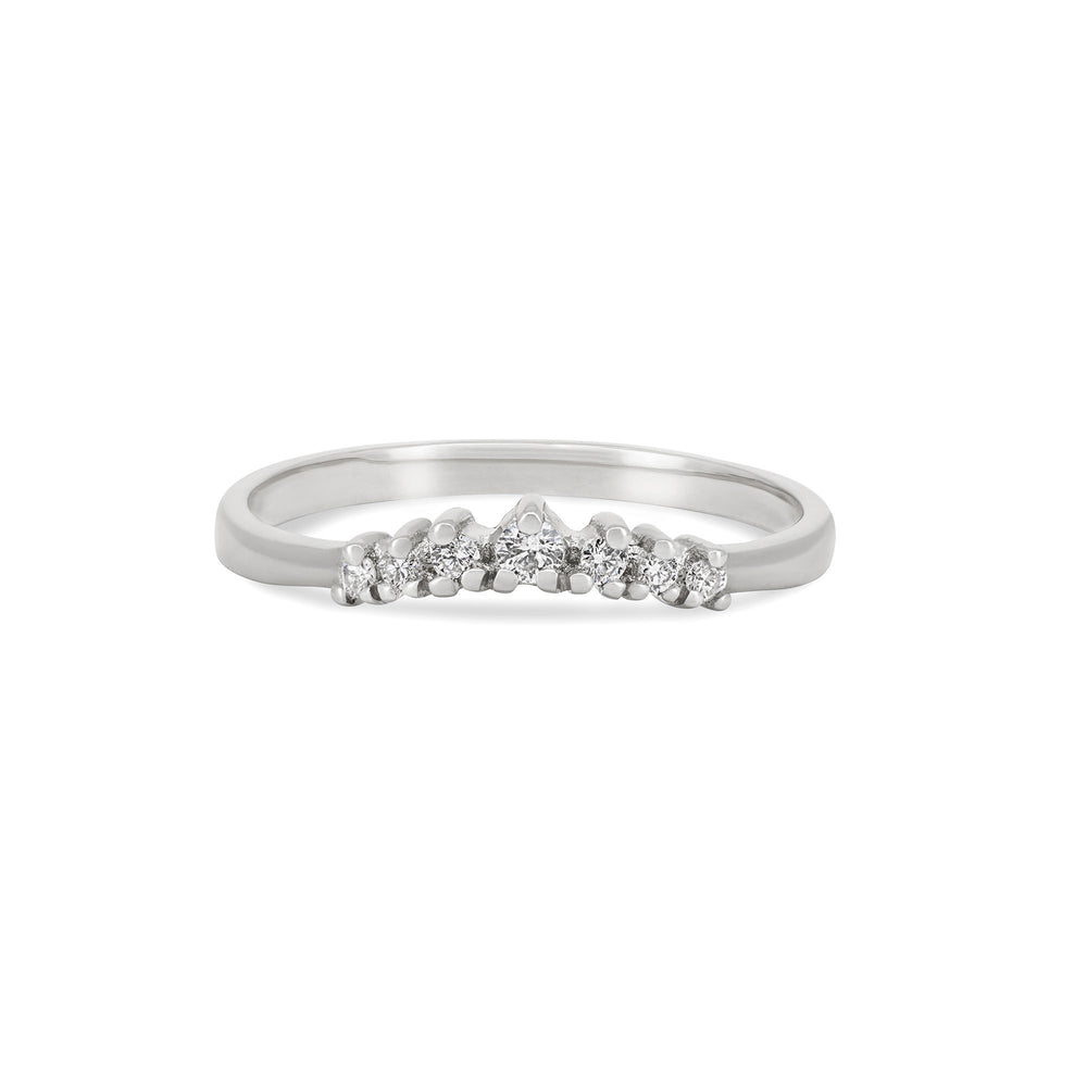 Crown of Faith - Diamond Ring 14k White Gold
