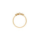 Angled view of the Crown of Hope Diamond Ring in 14k solid gold, emphasizing the polished band.