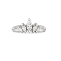 Crown of Hope - Diamond Ring 14k White Gold
