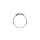 Angled view of the Crown of Hope Diamond Ring in 14k white gold, emphasizing the polished band.