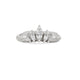Front view of the Crown of Hope Diamond Ring in 14k white gold with a twig band, featuring a large central diamond.