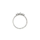 Top-down view of the Crown of Hope Diamond Ring in 14k white gold.