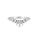Inverted view of the Crown of Joy Diamond Ring in 14k white gold, featuring a crown of diamonds on a smooth polished band.