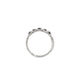 Top-down view of the Crown of Sky Black Diamond Ring in 14k white gold.