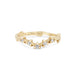 Inverted front view of the Crown of Sky Diamond Ring in 14k gold, showcasing the twig band and elevated diamond setting.