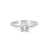 Thumbnail of Front view of the Darling Solitaire Diamond Engagement Ring in 14k white gold, featuring a 0.5ct solitaire diamond and twig band.
