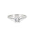 Front view of the Darling Solitaire Diamond Engagement Ring in 14k white gold, featuring a 0.5ct solitaire diamond and twig band.