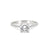 Front view of the Darling Solitaire Diamond Engagement Ring in 14k white gold, featuring a 0.5ct solitaire diamond and twig band.