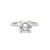 Front view of the Darling Solitaire Diamond Engagement Ring in 14k white gold, featuring a 2ct solitaire diamond and polished band.