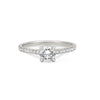 Thumbnail of Front view of the Darling Eternity 0.5ct Solitaire Diamond Engagement Ring in 14k white gold, featuring a solitaire diamond and an eternity-set band.